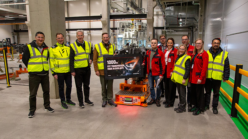 Oznacza to 1000. skrzynią CVT wyprodukowaną w Suolahti w Finlandii